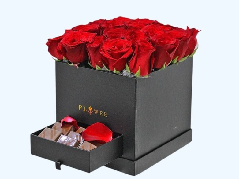 Red Rose With Chocolate Love 1