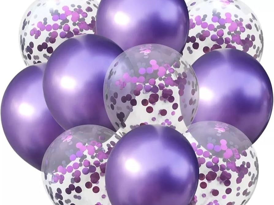 Purple Glitter Balloons