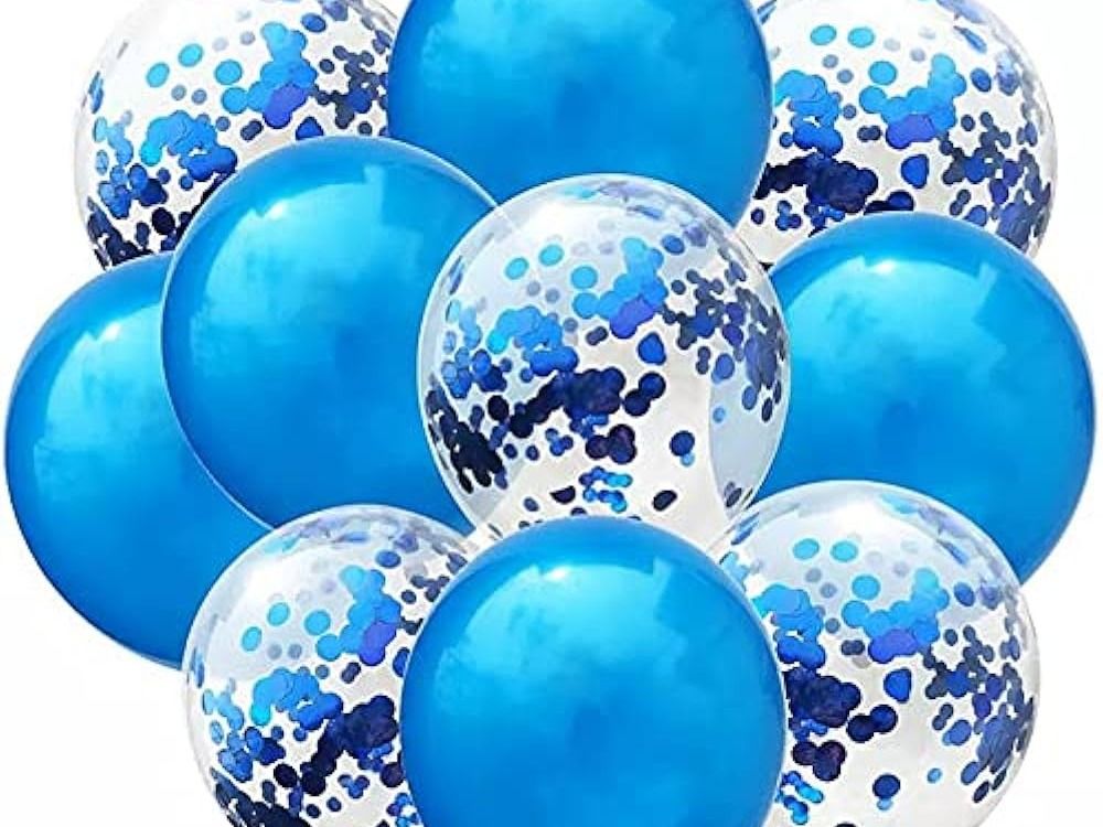 Blue Glitter Balloons