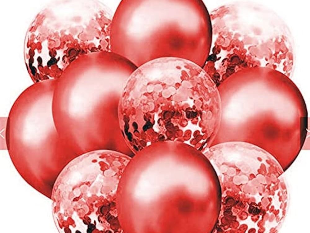 Balloons Glitter Red