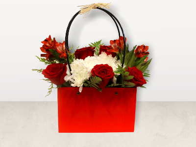 Mixed Flowers bouquet with Red Roses