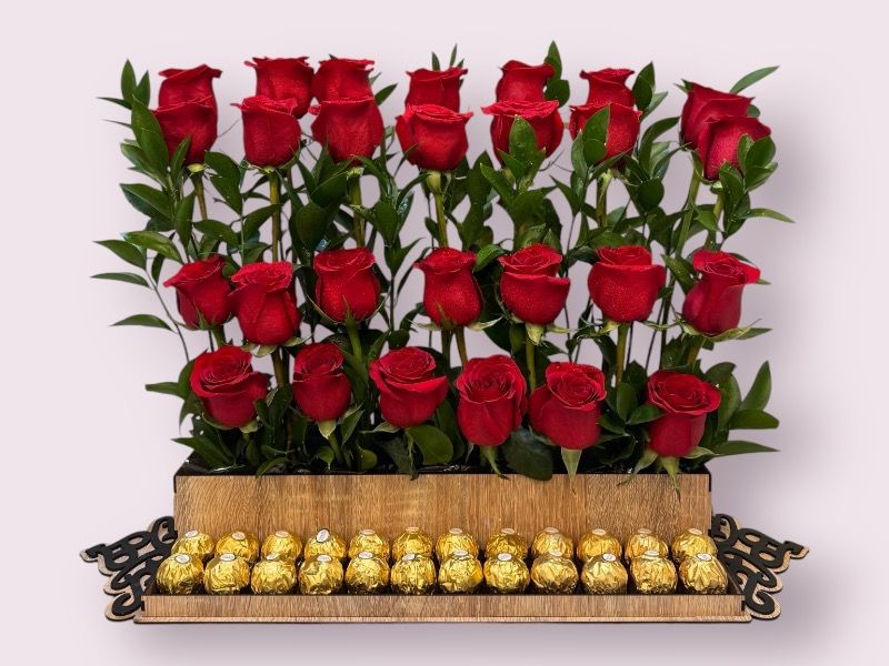 Roses With Ferrero Chocolate